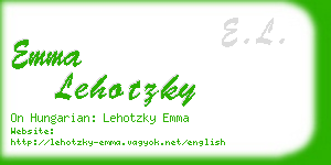 emma lehotzky business card